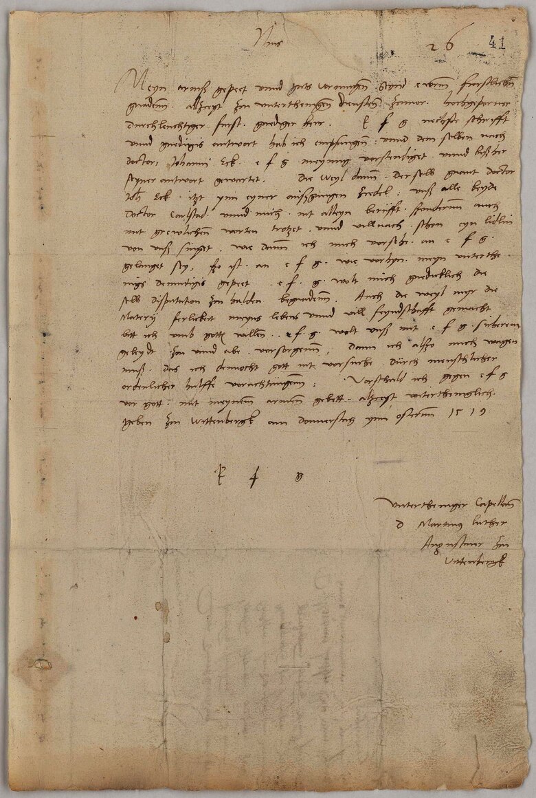 Martin Luther an Herzog Georg 28. April 1519