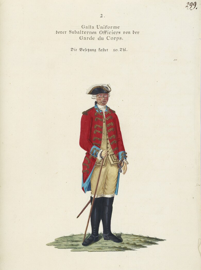 Der Scan zeigt einen untergeordneten Offizier in Galauniform.