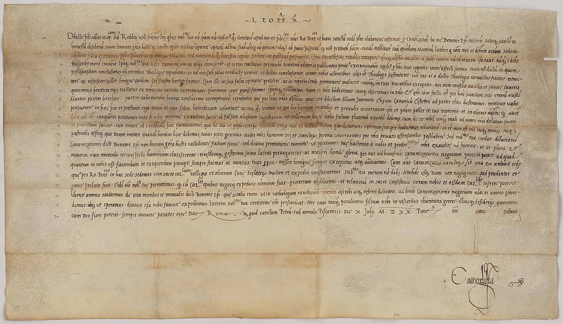 Breve Papst Leo X. an Herzog Georg vom 10. Juli 1520