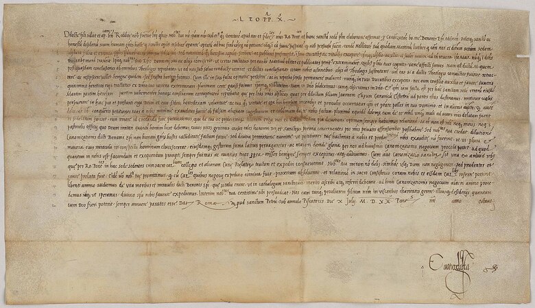 Breve Papst Leo X. an Herzog Georg 1520