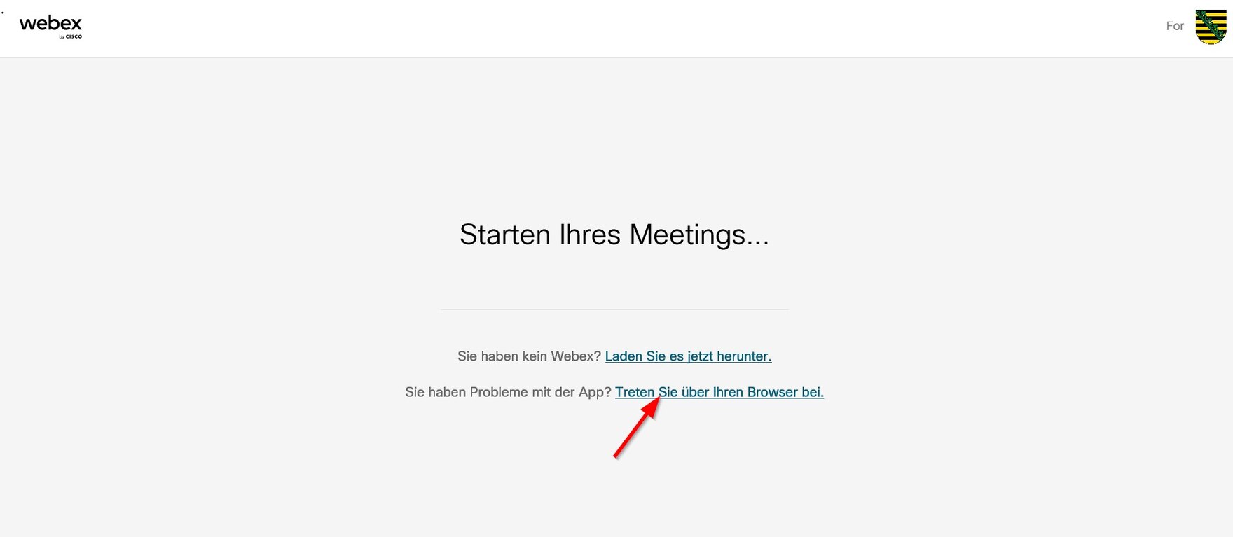 Screenshot mit Anmeldemaske