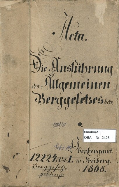 »Acta, die Ausführung des Allgemeinen Berggesetzes betr[effend]«