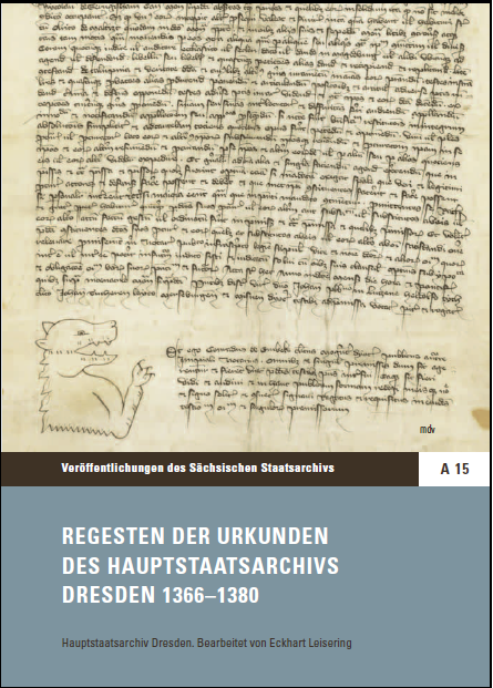Buchcover zur Publikation Regesten der Urkunden des Hauptstaatsarchivs Dresden 1366-1380