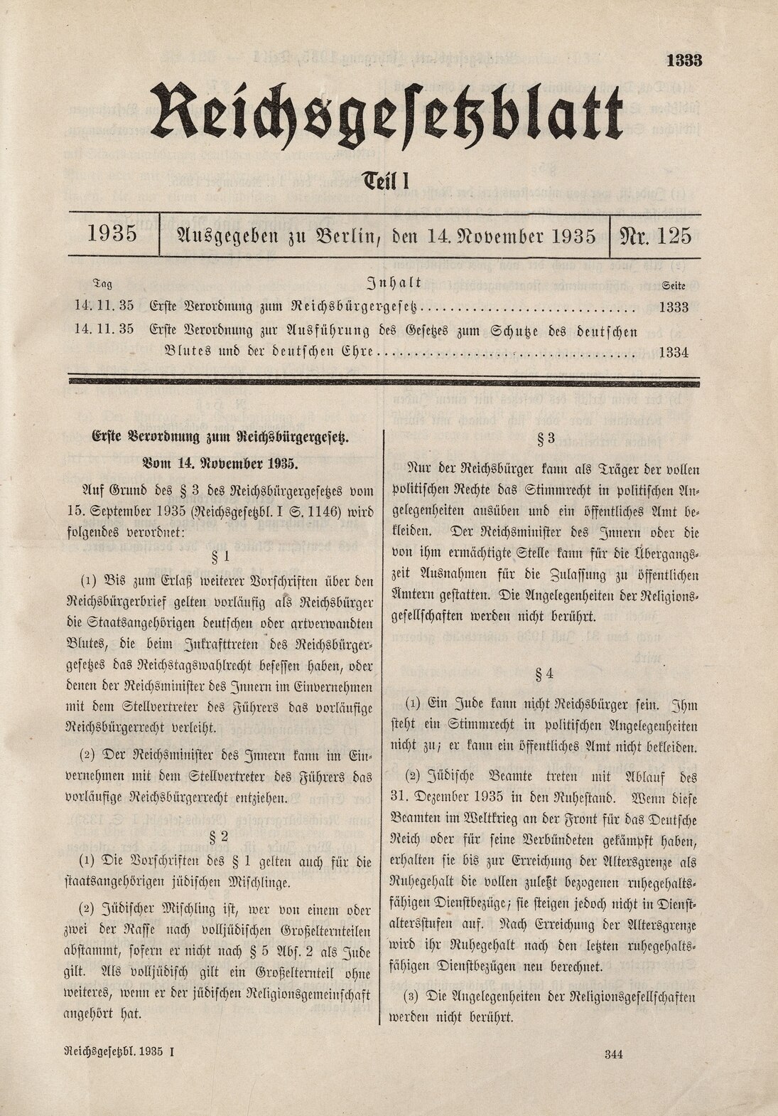 Reichsgesetzblatt Teil I, 1935, S. 1333.