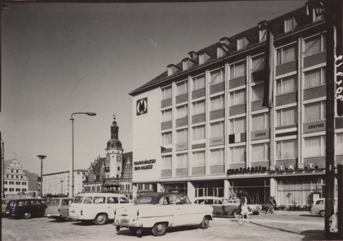 Messehaus am Markt, 1965 (Sächsisches Staatsarchiv, Staatsarchiv Leipzig, 20314 agra-Landwirtschaftsausstellung der DDR, Markkleeberg Nr. A 7969 Foto 29), © Nutzungsrechte: Sächsisches Staatsarchiv, Foto: unbekannt