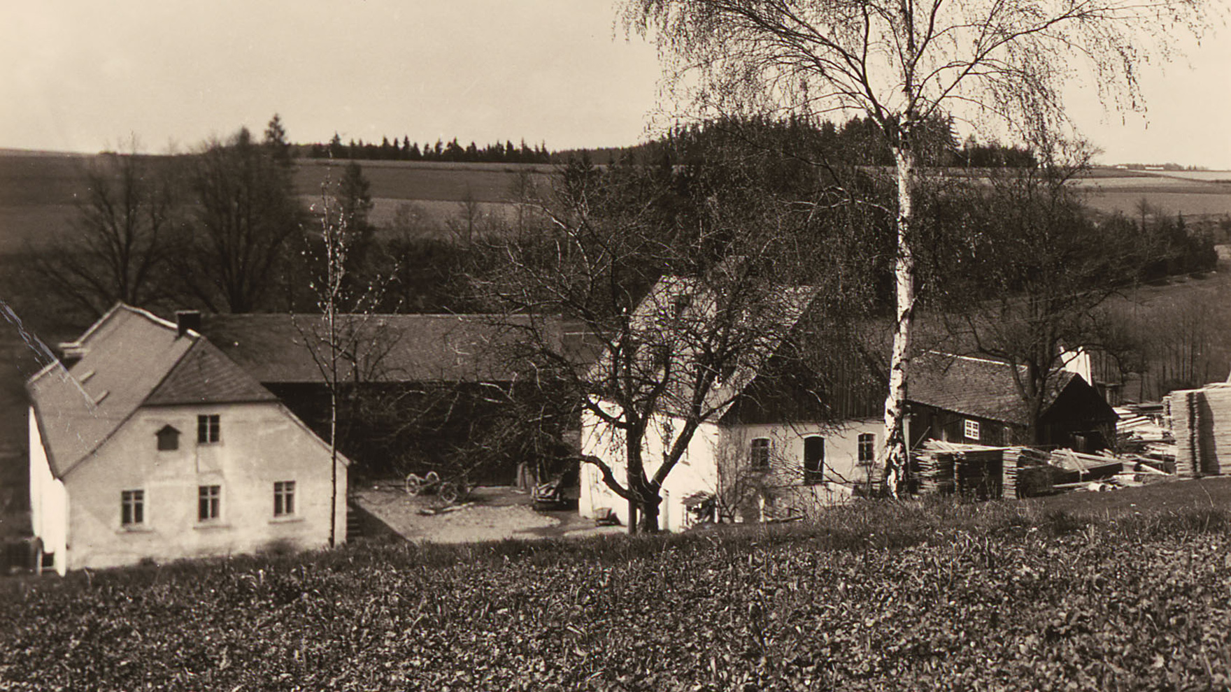 Dorfansicht von Raasdorf, 1936 (12689 Sächsisches Staatsarchiv, Hauptstaatsarchiv Dresden, 12689 Familiennachlass Günther, Nr. 80)