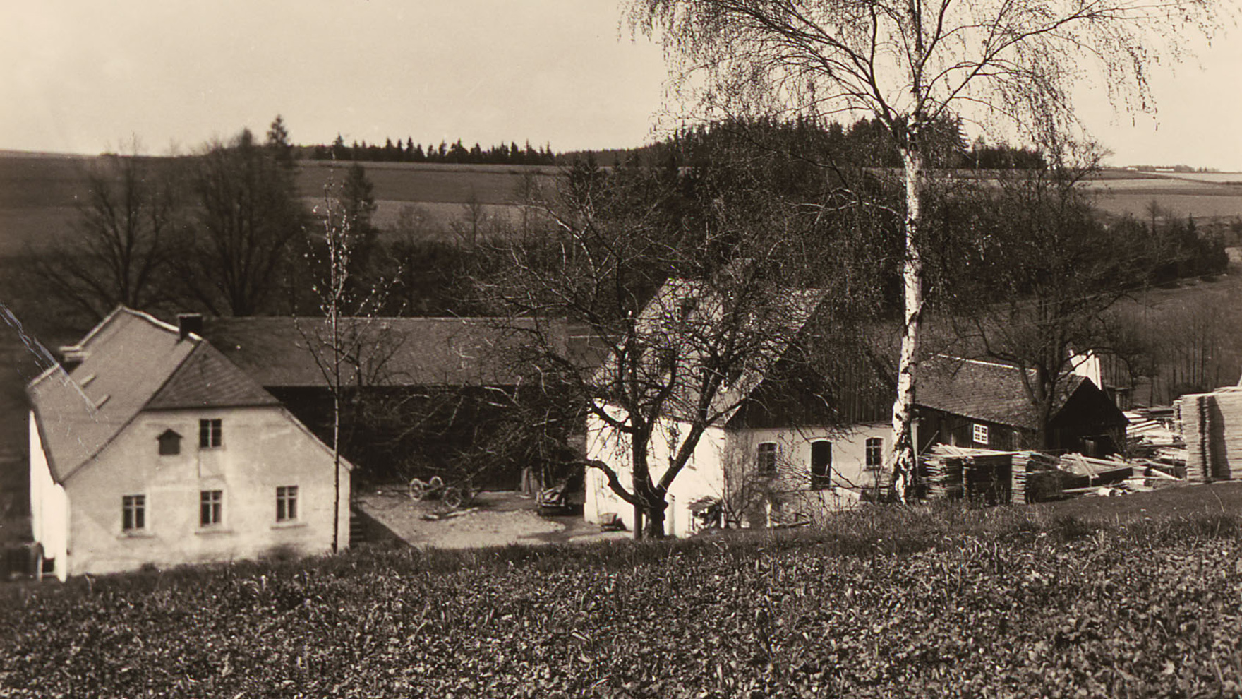 Dorfansicht von Raasdorf, 1936 (12689 Sächsisches Staatsarchiv, Hauptstaatsarchiv Dresden, 12689 Familiennachlass Günther, Nr. 80), © Nutzungsrechte: Sächsisches Staatsarchiv, Foto: Karl Bruno Günther